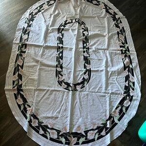 Floral Oval Tablecloth